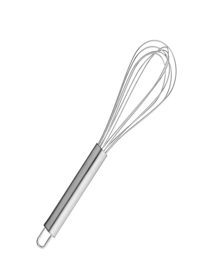 LSARI Steel Cake Hand Blender Whisker Latte Maker Stirrer for Mixing Milk Coffee Egg Beater (9 inch) Combo with Silicone Oil Pastry Brush Spatula Set Baking Tools - Image 2